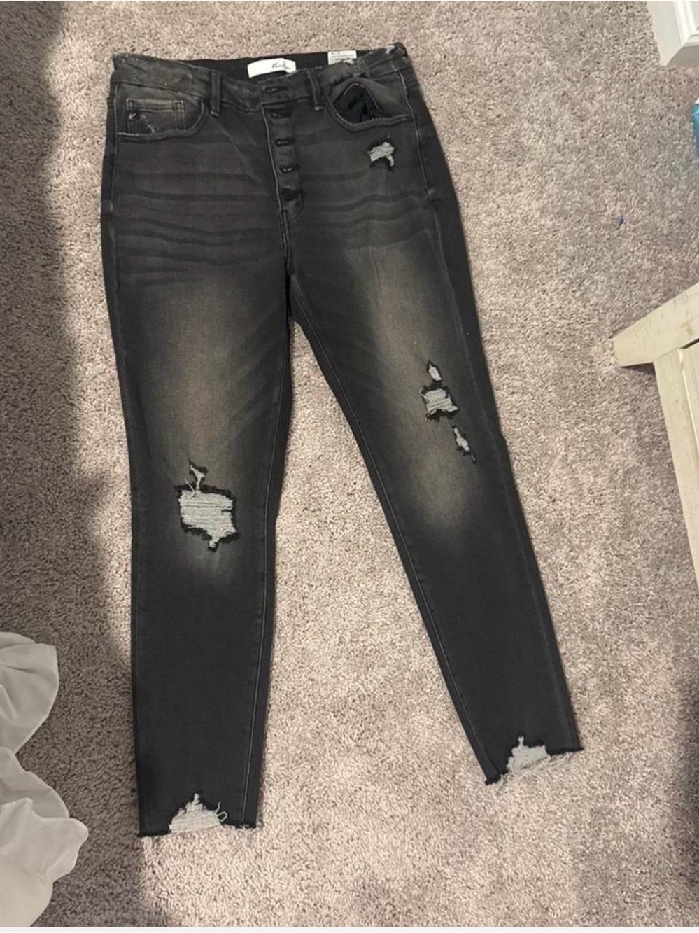 KanCan Black Distressed High-Rise Skinny Jeans